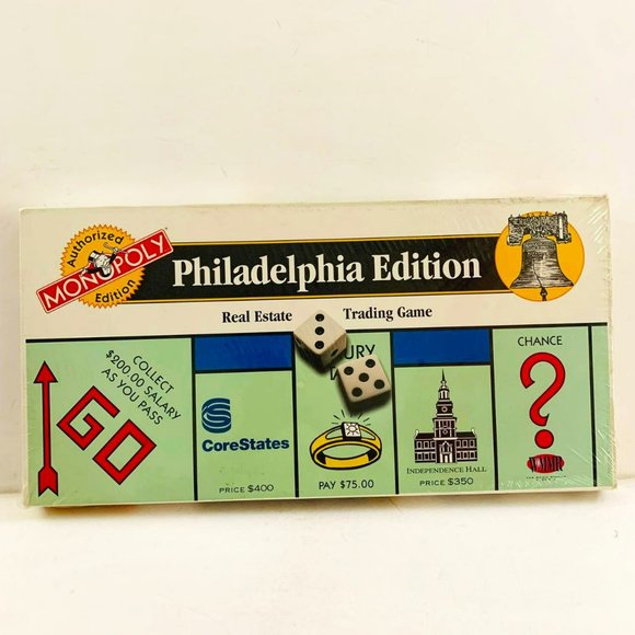 Vintage Monopoly Philadelphia Edition 1996 Board Game Eagles Phillies New Sealed - Picture 1 of 6